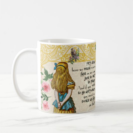 Alice in wonderland, mok van geschenk met dubbele  (Links)