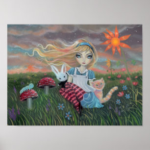 Alice in Wonderland Mooie Fantasie Kunst Poster
