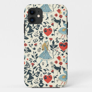  Alice in Wonderland Naadloze Patroon iPhone 11 Hoesje