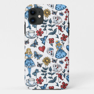  Alice in Wonderland Naadloze Patroon iPhone 11 Hoesje