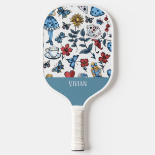  Alice in Wonderland Naadloze Patroon Pickleball Paddle