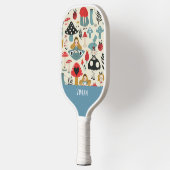 Alice in Wonderland Naadloze Patroon Pickleball Paddle (Links)