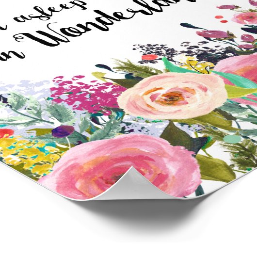 Alice in Wonderland, Neursery Quote Print, Poster (Hoek)