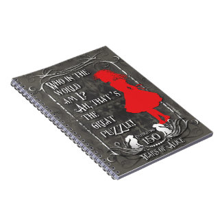 Alice-in-Wonderland notebook "Who Am I?" Notitieboek