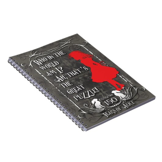 Alice-in-Wonderland notebook "Who Am I?" Notitieboek (Rechterzijde)