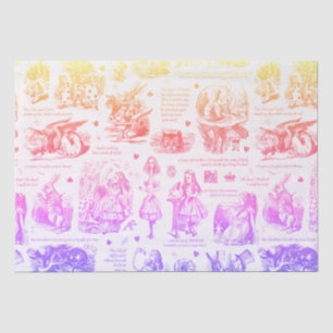 Alice in Wonderland Ombre Toile Quotes Tissuepapier