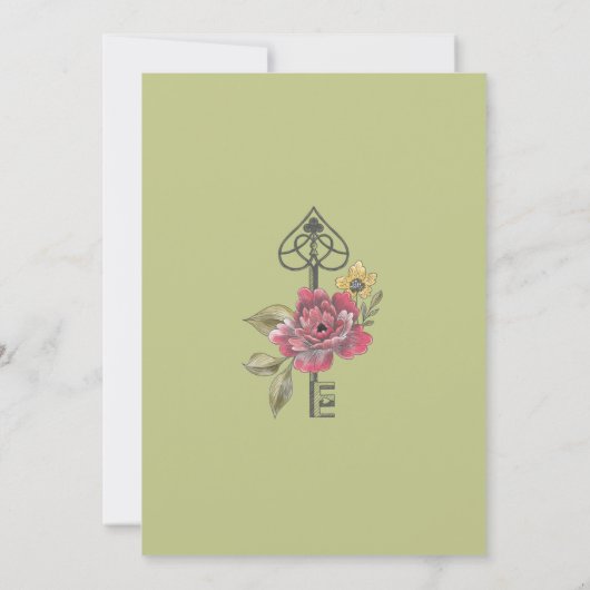 Alice in Wonderland | Omlaag de Konijnenhol Kaart (Achterkant)