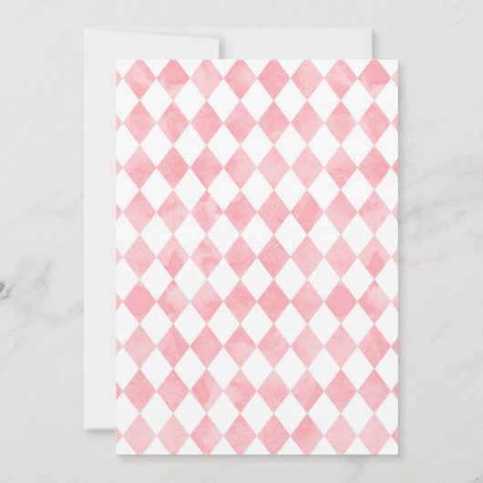 Alice in Wonderland One-derland 1e verjaardag Kaart (Achterkant)