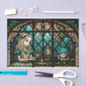 Alice in Wonderland, ontkleurd glas Tissuepapier (Craft)