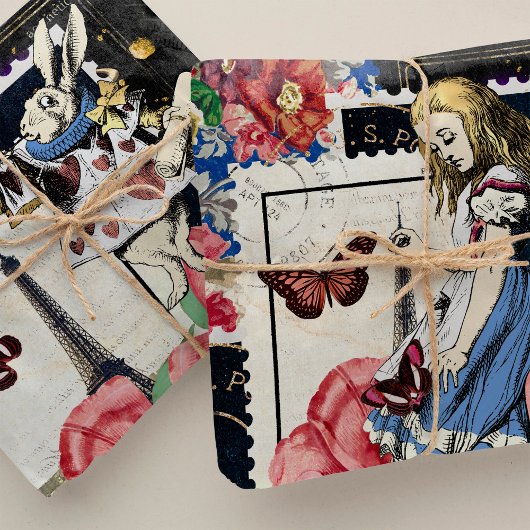  Alice in Wonderland ontkoppeling Inpakpapier Vel
