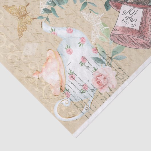 Alice in Wonderland - ontkoppelingsbrief Tissuepapier (Detail)