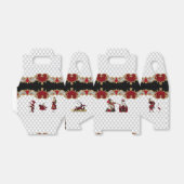 Alice in Wonderland op Crimson en White Bedankdoosjes (Uitgevouwen)