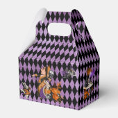 Alice in Wonderland op Halloween Violet Harlequin Bedankdoosjes (Voorkant Zijde)