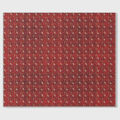 Alice in Wonderland op Red and Black Art Deco Cadeaupapier (Vlak)