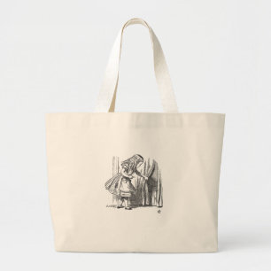 Alice in Wonderland op zoek naar de deur Grote Tote Bag