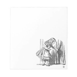 Alice in Wonderland op zoek naar de deur Notitieblok