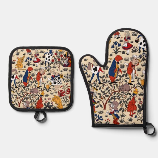 Alice in Wonderland Ovenwant & Pannenlap Set (Voorkant)
