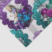 Alice in Wonderland - Paarse groene Lijsten - ontk Tissuepapier (Detail)