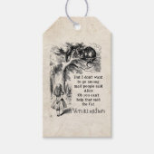 Alice in Wonderland Pack van 10 Faux Perkament Cadeaulabel (Voorkant)