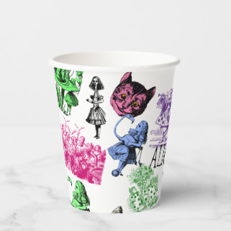 Alice in Wonderland Papieren Bekers