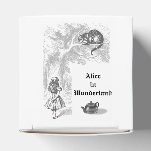  Alice in Wonderland Party Favorieten Dozen Bedankdoosjes (Bovenkant)