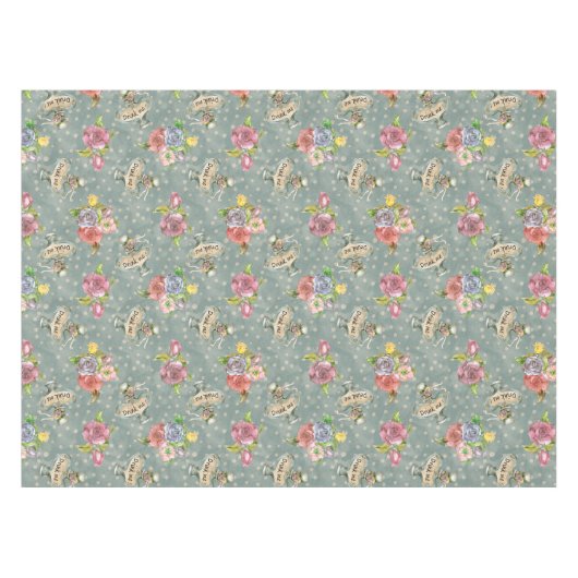 Alice in Wonderland Pastel Theme Tablecloth Tafelkleed (Voorkant (Horizontaal))
