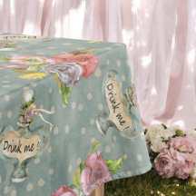 Alice in Wonderland Pastel Theme Tablecloth