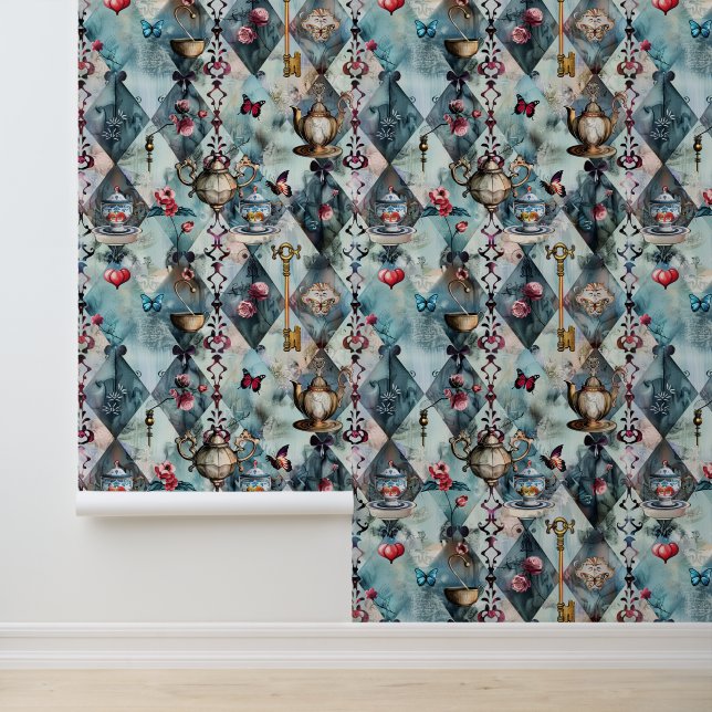 Alice in Wonderland Patroon Behang (Applicatie)