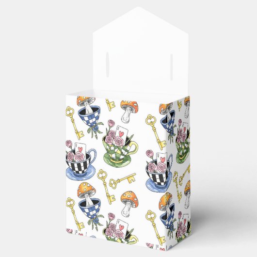 Alice in Wonderland Pattern Bedankdoosjes (Geopend)