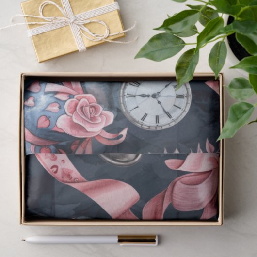 Alice in Wonderland Pattern Tissuepapier (Geschenk)