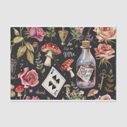 Alice in Wonderland Pattern Tissuepapier (Voorkant)