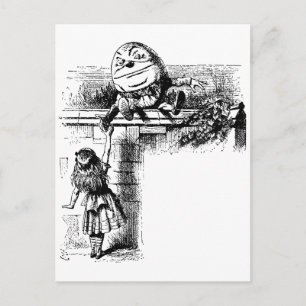  Alice in Wonderland, pompoen tegen de muur Briefkaart