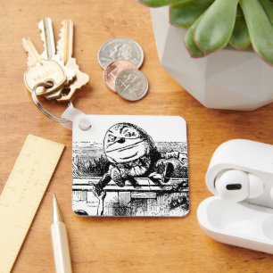  Alice in Wonderland, pompoen tegen de muur Sleutelhanger