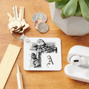  Alice in Wonderland, pompoen tegen de muur Sleutelhanger
