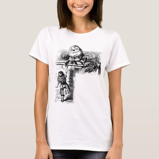 Alice in Wonderland, pompoen tegen de muur T-shirt (Voorkant)