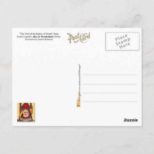 Alice in Wonderland: Proef van het hart Briefkaart (Achterkant)