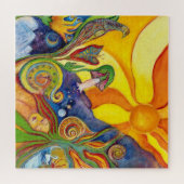 Alice in Wonderland Psychedelic Sunshine 60s Art Legpuzzel (Horizontaal)