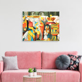 Alice in Wonderland Queen of Hearts Canvas Afdruk (Insitu (Woonkamer))