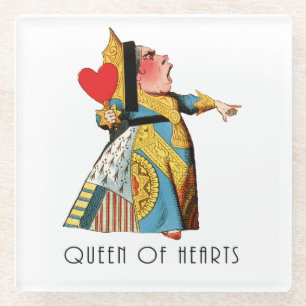 Alice in Wonderland Queen of Hearts Glazen Onderzetter