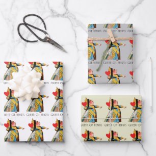 Alice in Wonderland Queen of Hearts Inpakpapier Vel