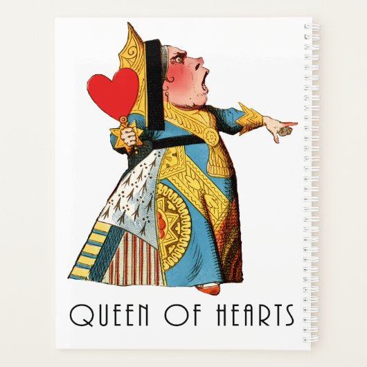Alice in Wonderland Queen of Hearts Planner (Achterkant)
