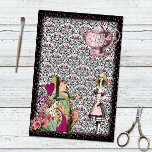 Alice in Wonderland Queen of Hearts Teapot Tissuepapier