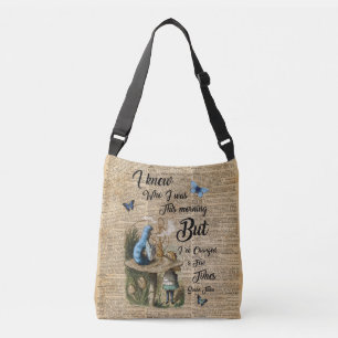 Alice in Wonderland Quote dictionary Art Crossbody Tas