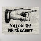 Alice in Wonderland Quote Handtekening Poster (Voorkant)