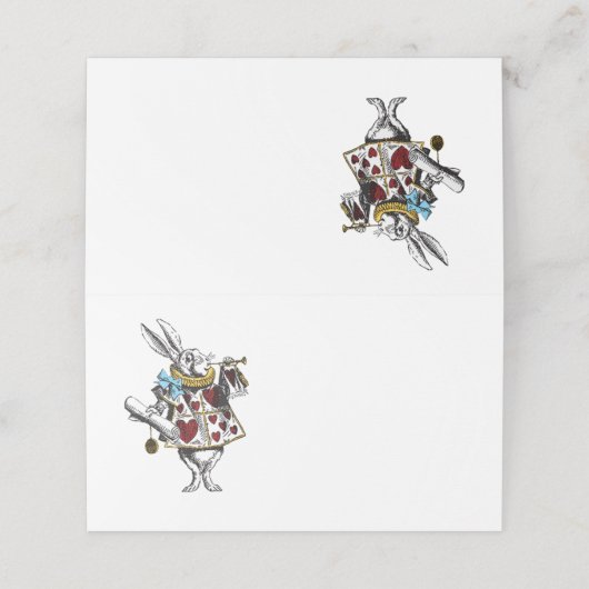 Alice in Wonderland Rabbit (Buitenkant ongevouwen)