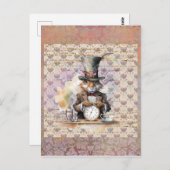 Alice in Wonderland Rabbit Briefkaart (Voorkant / Achterkant)