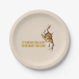 Alice in Wonderland Rabbit Motivation Papieren Bordje