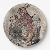 Alice #in Wonderland Rabbit Sketch Art Papieren Bordje (Voorkant)