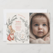 Alice in Wonderland Rabbit Tea 2e verjaardag Kaart (Voorkant)