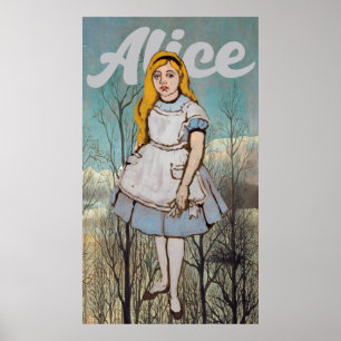 Alice in Wonderland  retro poster